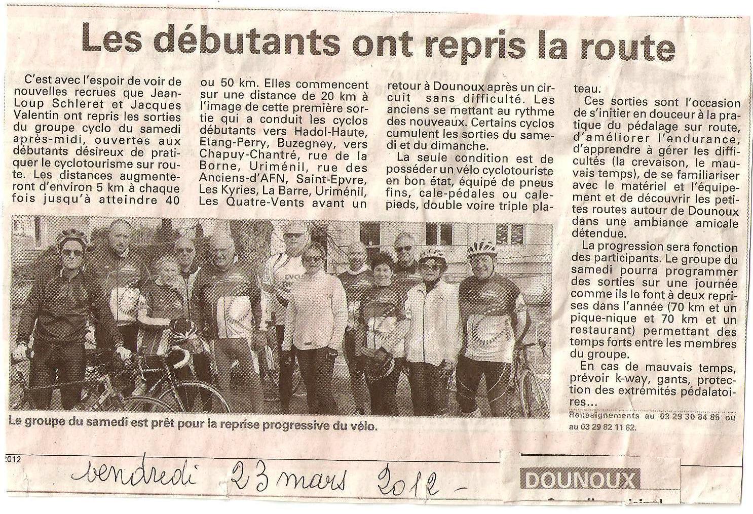 Presse du 23 mars 2012