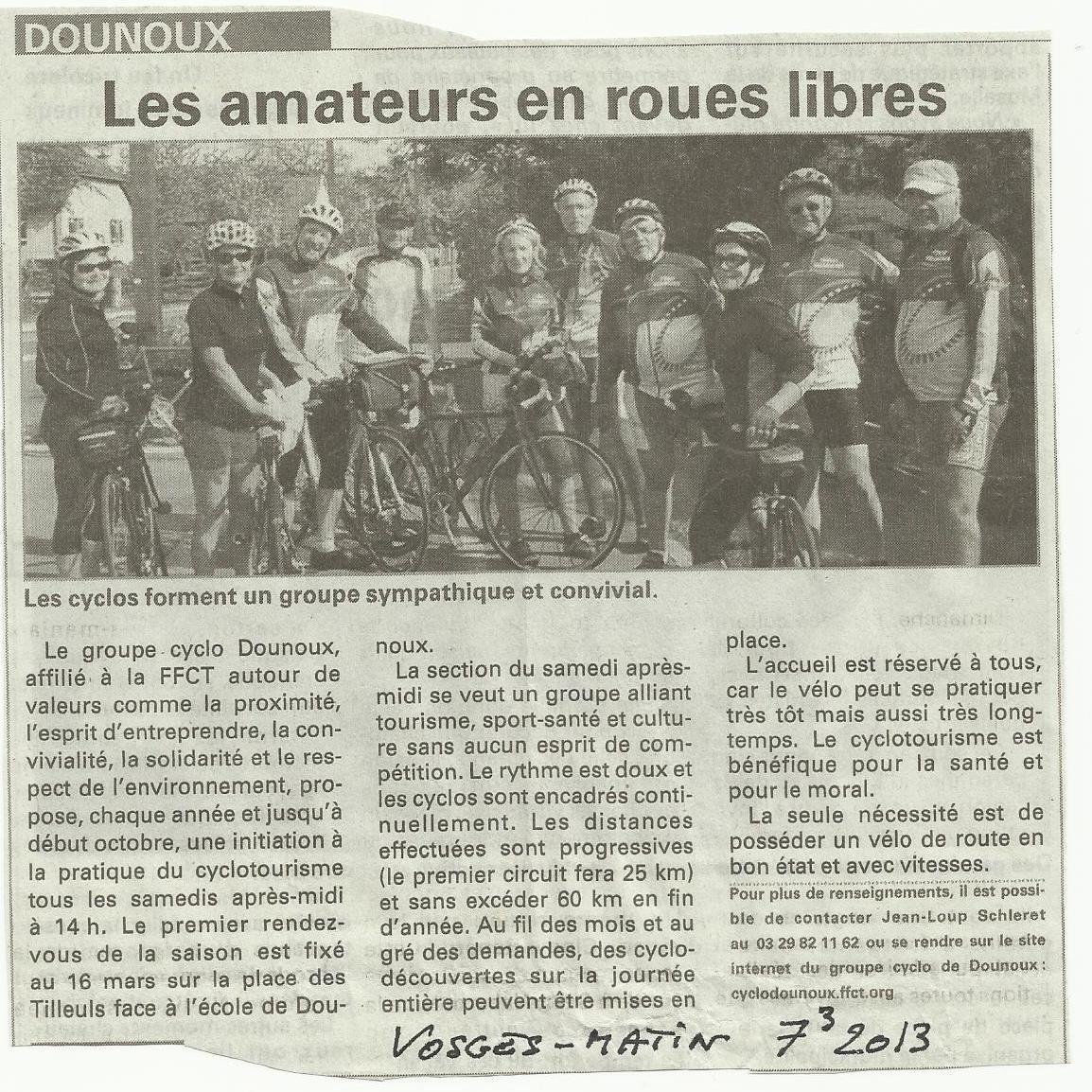 Presse du 7 mars 2013